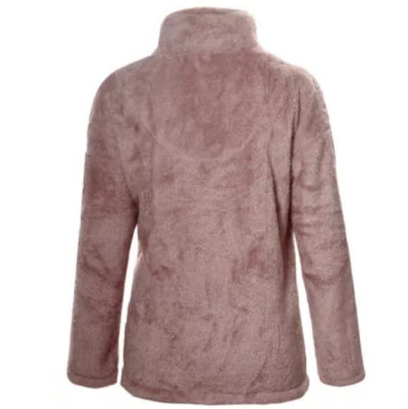 CLEARANCE New Boutique Pink Fleece Pullover Coat - Picture 5 of 5